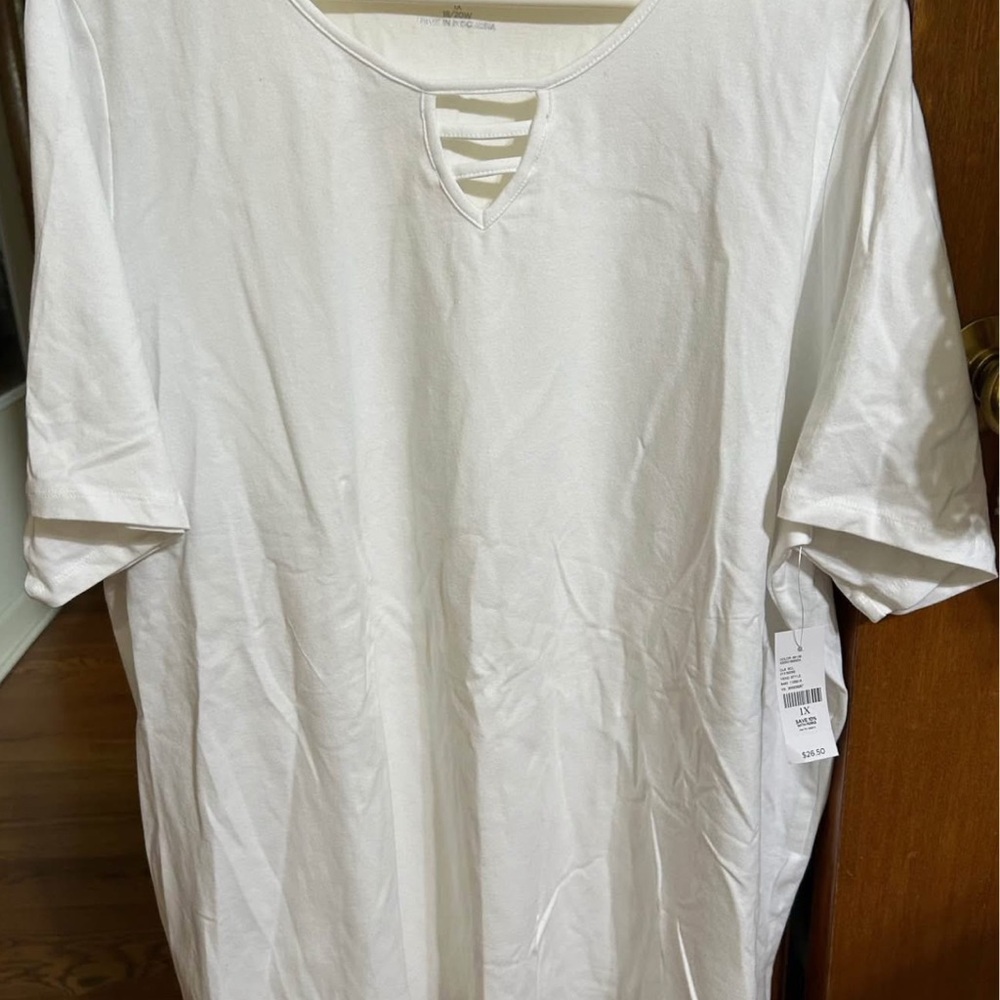 Catherines White Cutout Blouse